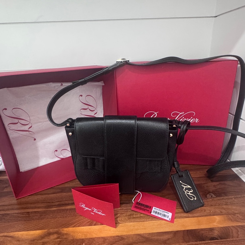 Roger Vivier Black ‘Pilgrim Du Jour’ Crossbody Bag
